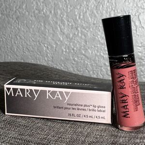 NIB Mary Kay NouriShine Lip Gloss: Pink Sateen/Rose Satine 047939 .15oz